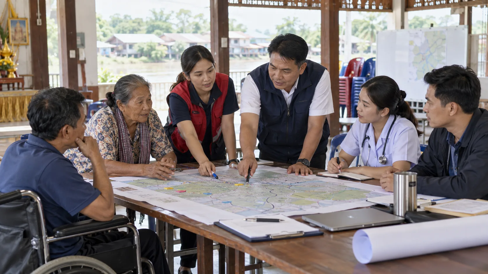 ภาพจำลองประกอบบทเรียนด้าน HADR และการฝึก ไม่ใช่เหตุการณ์จริง